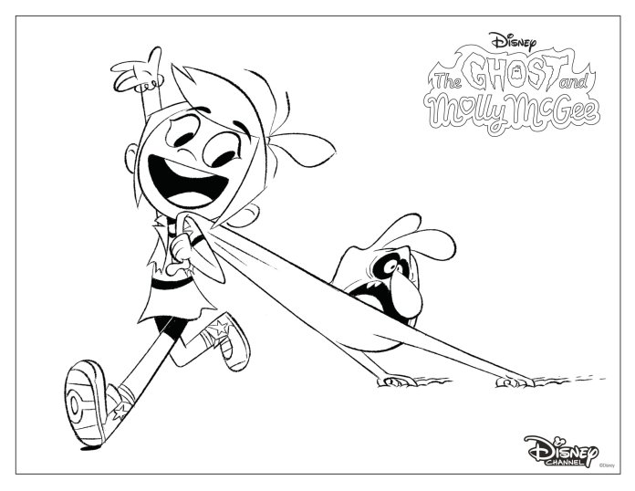 Fun printable coloring pages from the ghost and molly mcgee â