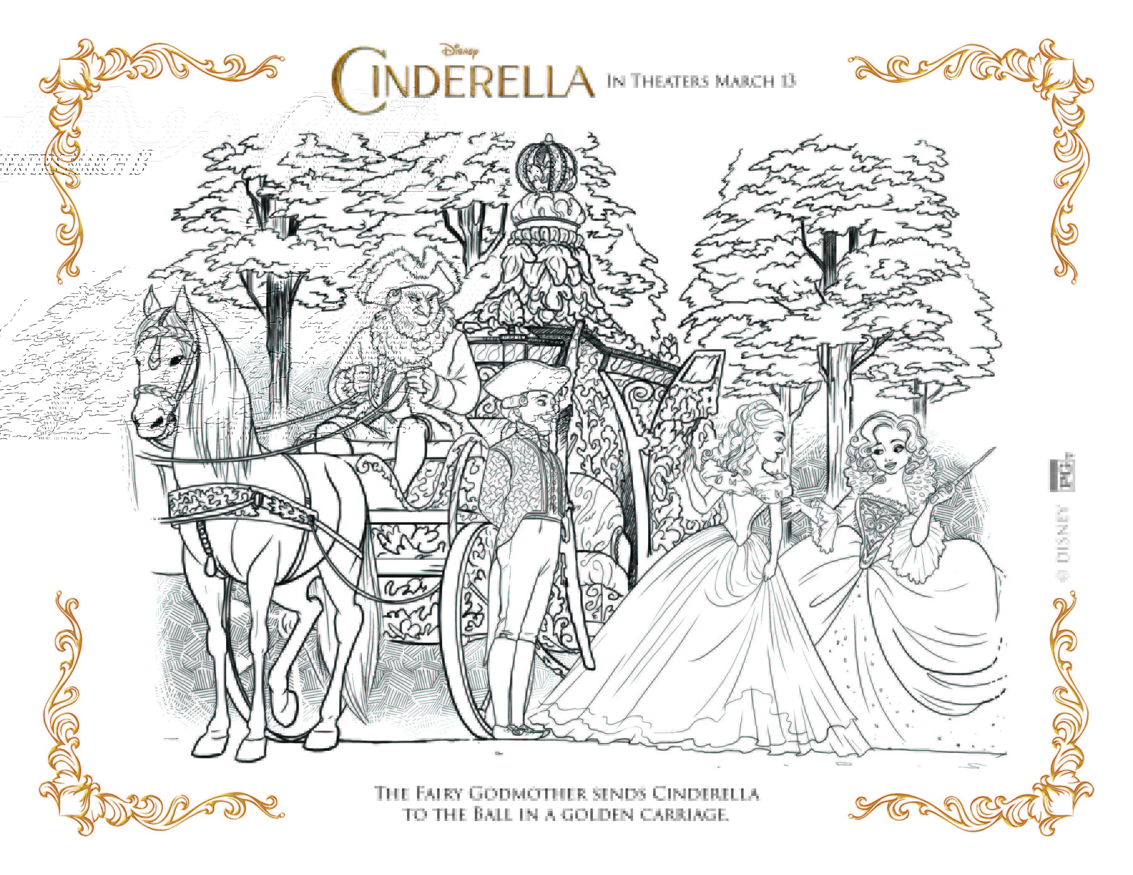 Cinderella coloring pages