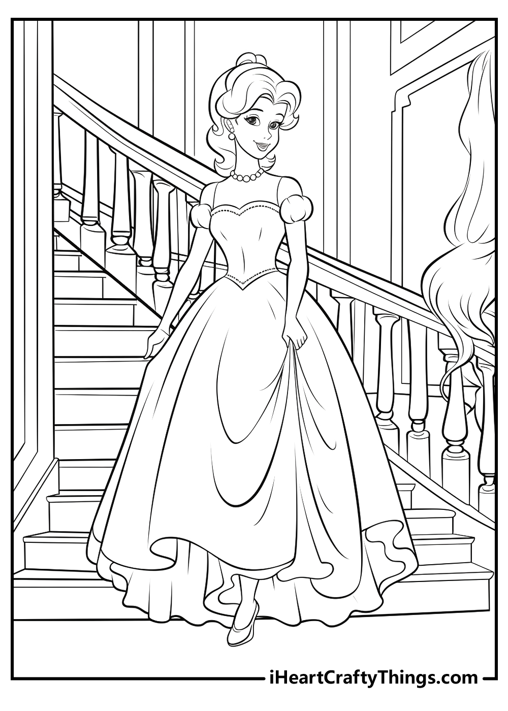 Cinderella coloring pages free printables
