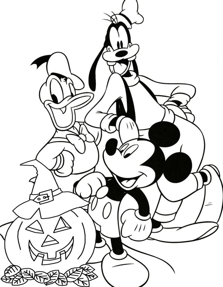 Free disney halloween coloring pages