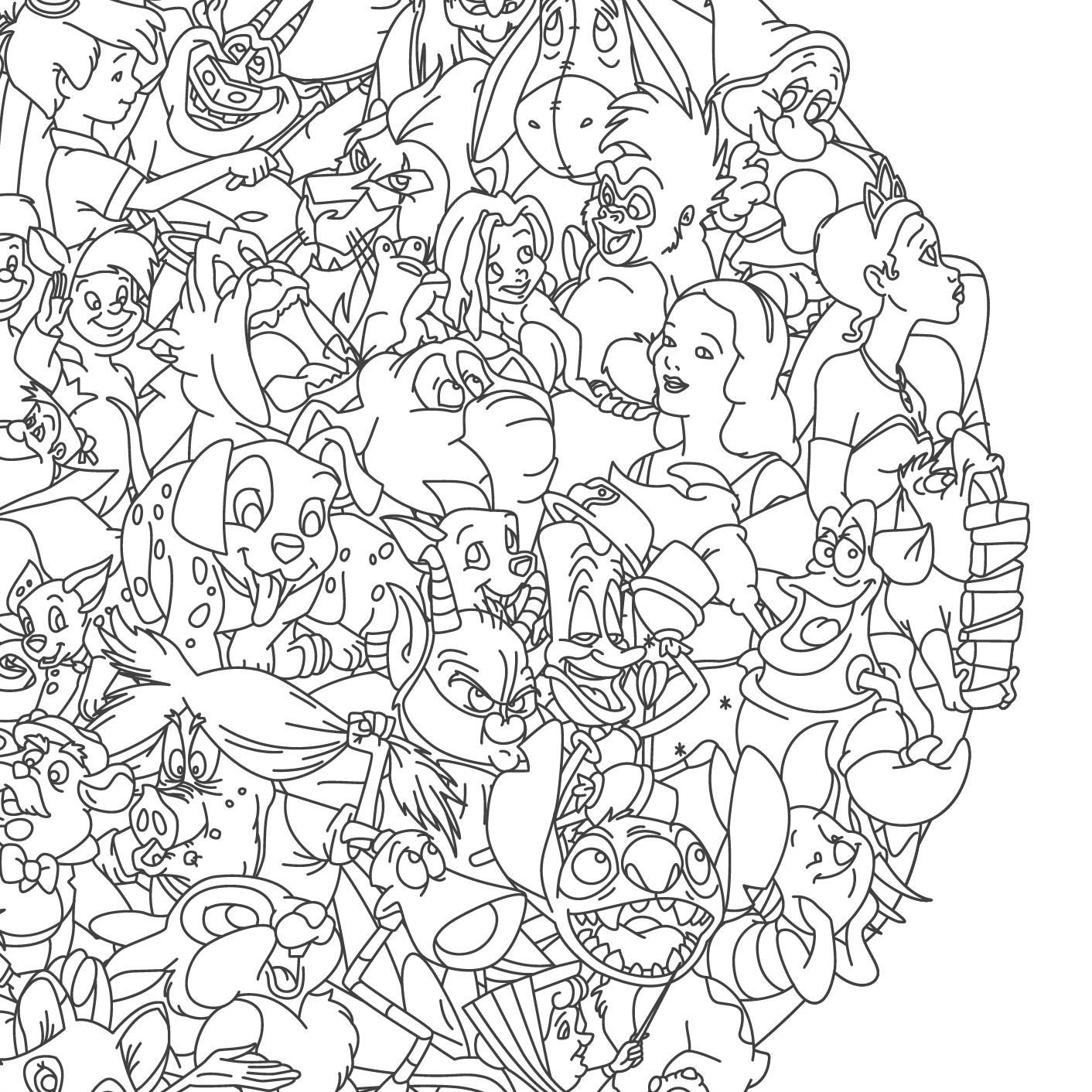 Disney poster the happiest poster on earth s of characters