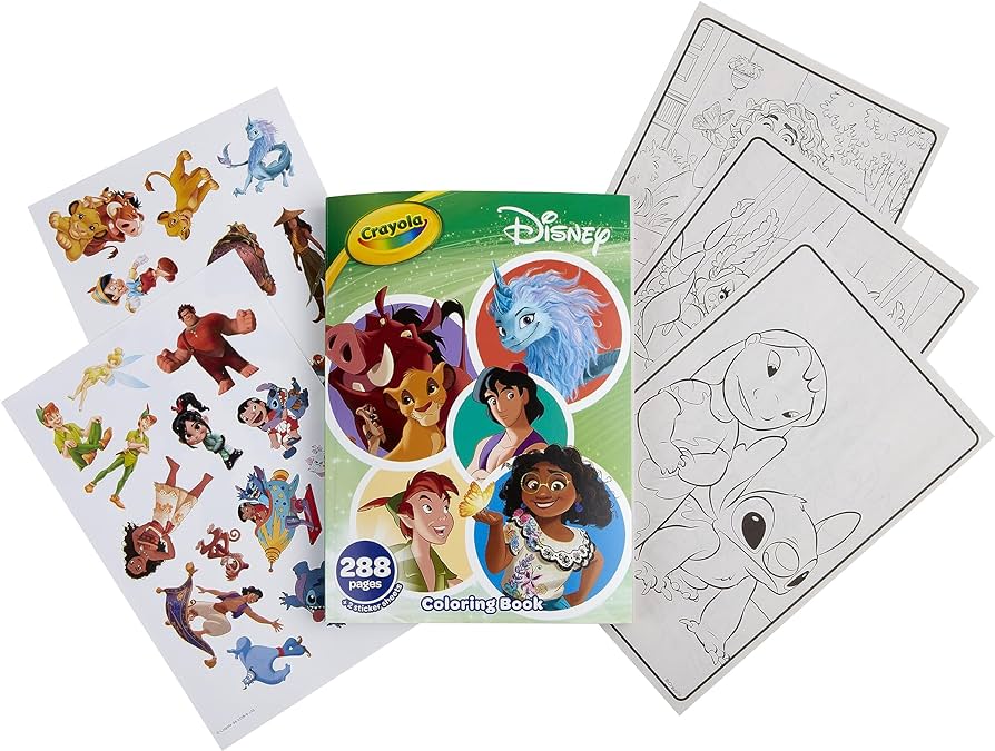 Crayola coloring book big book of disney animation coloring pages gift for kids age toys games
