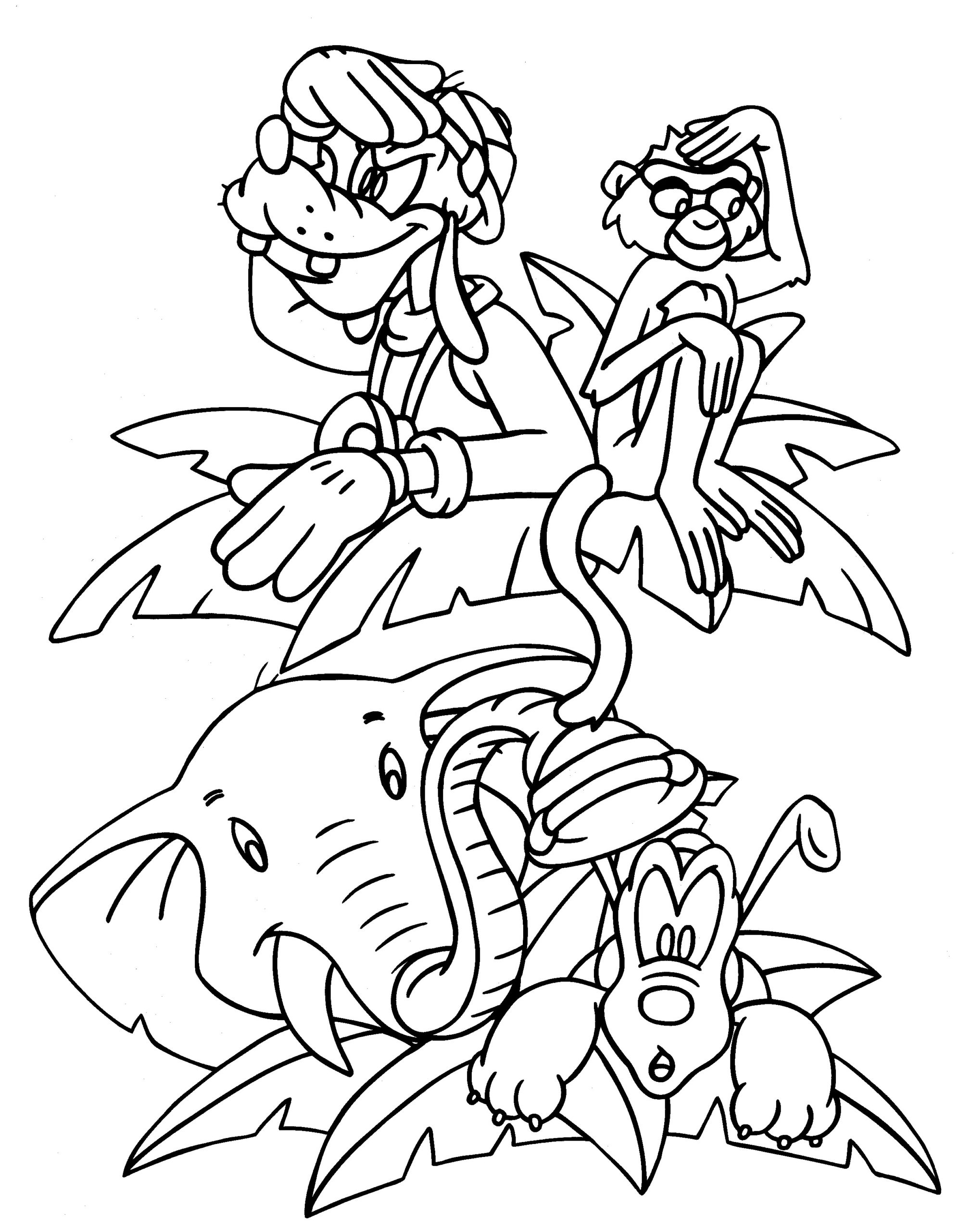 Disney coloring pages â goofy jungle cruise â the disney nerds podcast