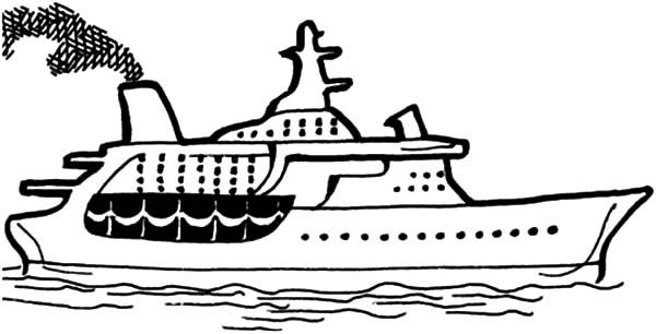 Cruise ship coloring pages for kids