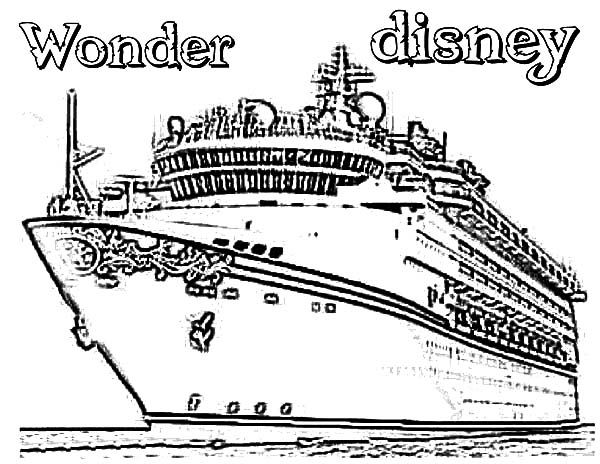 Wonder disney cruise ship coloring pages