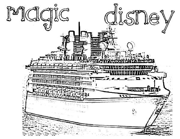Magic disney cruise ship coloring pages