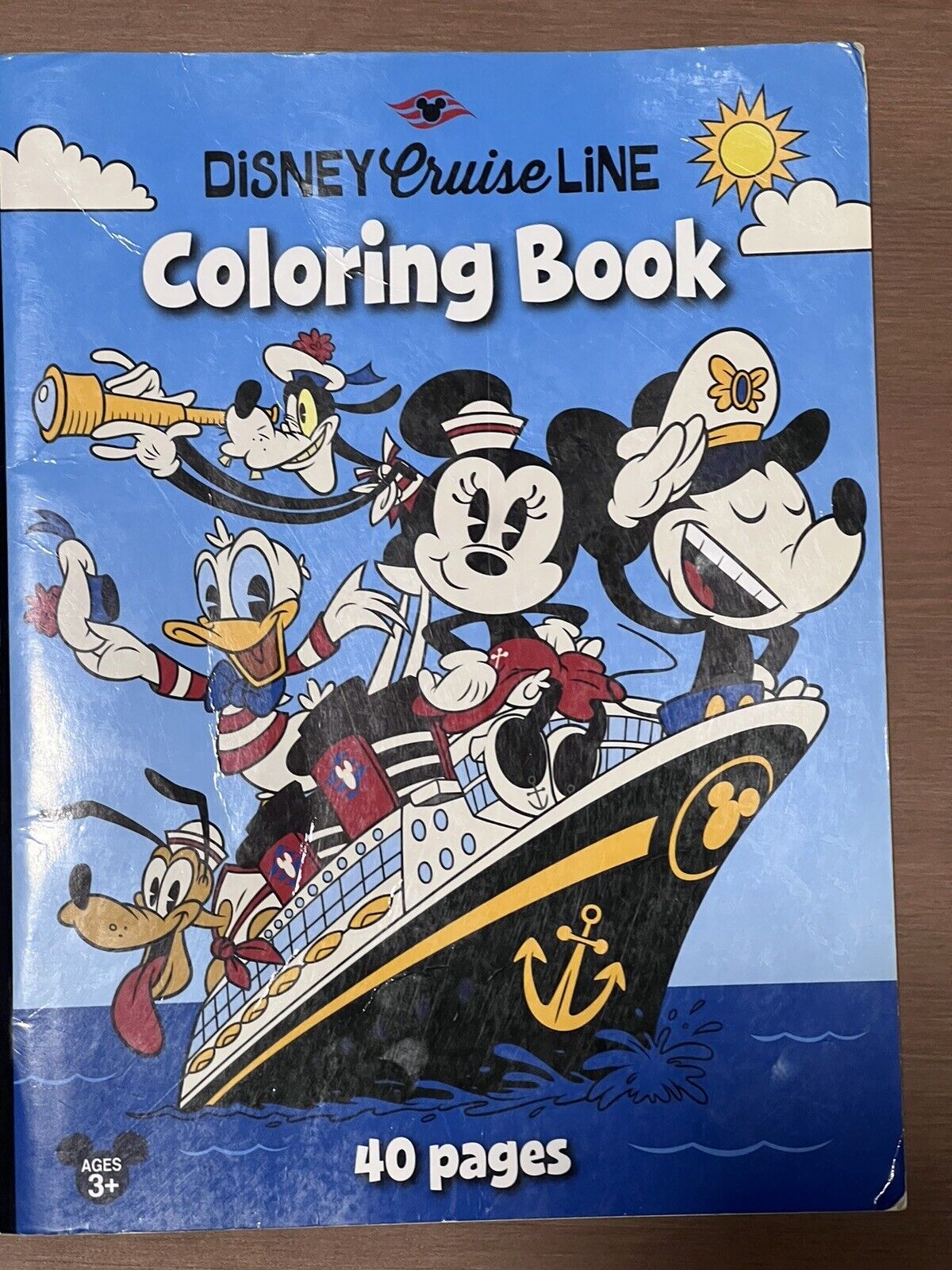 Disney cruise line dcl coloring book rare captain mickey shorts disneyland
