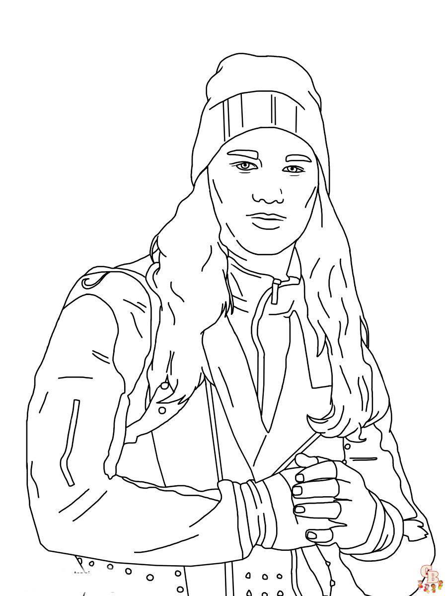 Descendants coloring pages free and printable for kids