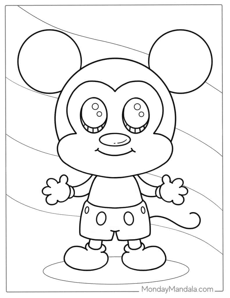 Mickey mouse coloring pages free pdf printables