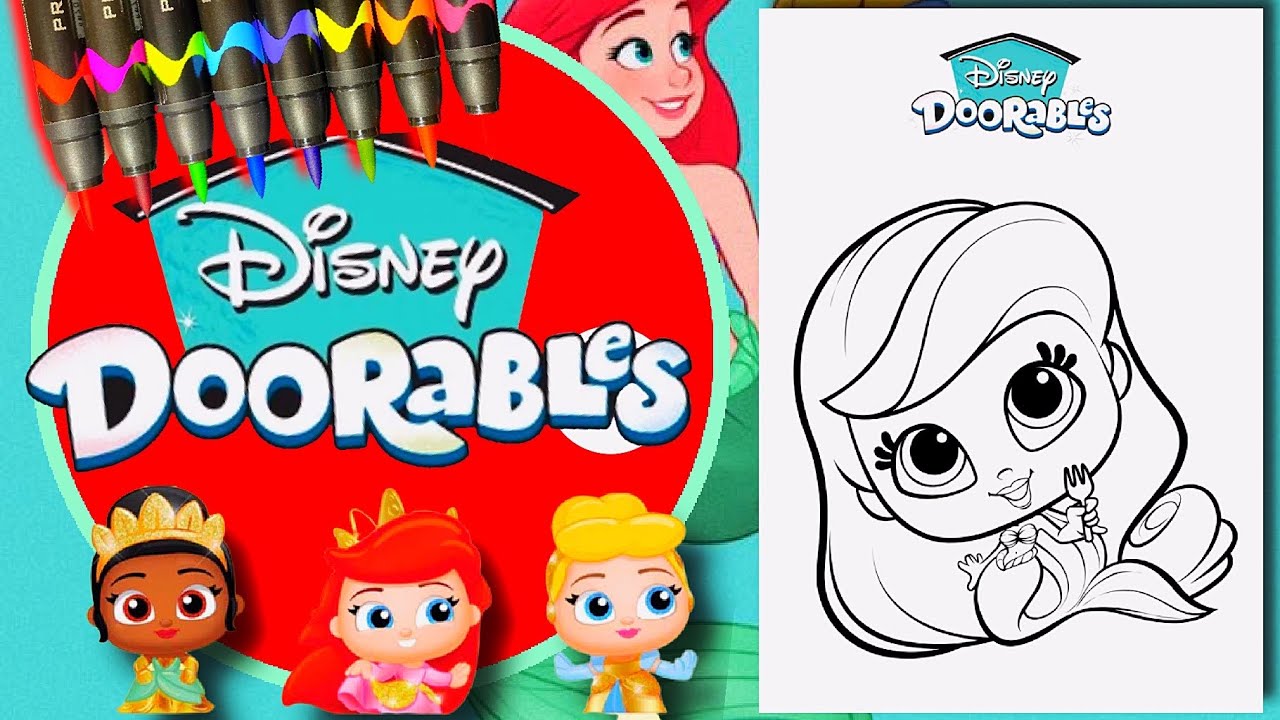 Coloring disney doorables princess ariel disney doorables coloring pages