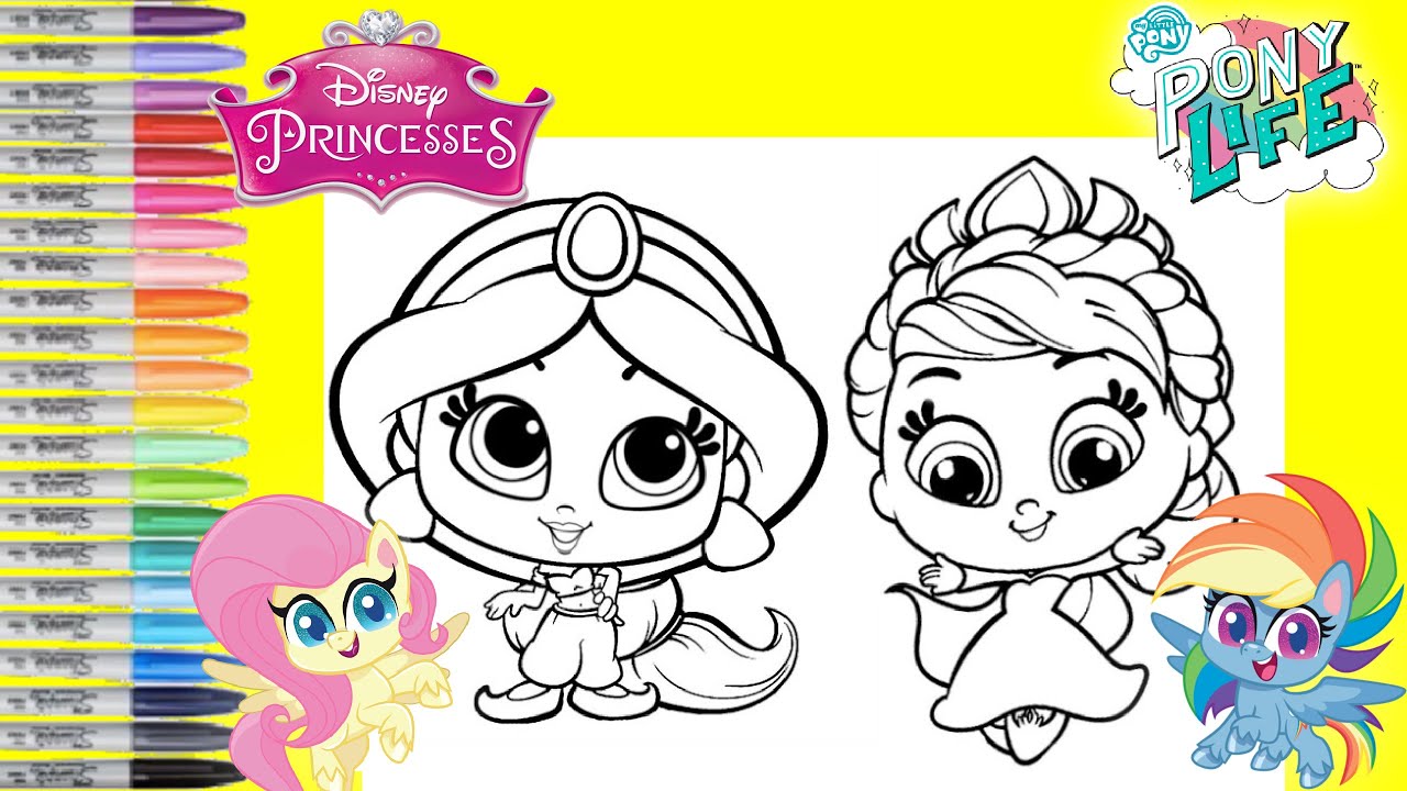 Disney princess makeover as my little pony fluttershy and rainbow dash disney doorables