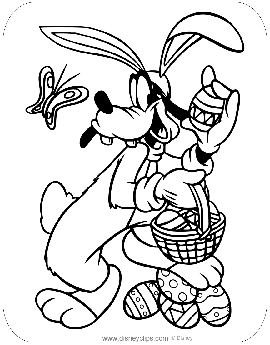 Easter bunny goofy easter coloring pages disney coloring pages disney easter