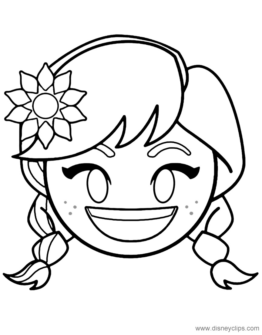 Disney emojis coloring pages
