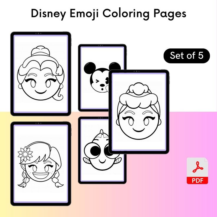 Disney emoji coloring pages printable template in pdf in emoji coloring pages disney emoji coloring pages
