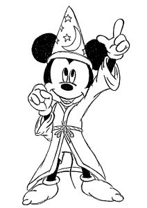 Fantasia coloring pages mickey and the dragon