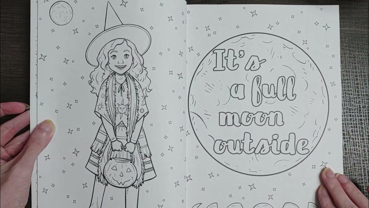 Art of coloring hocus pocus adult coloring book flip through