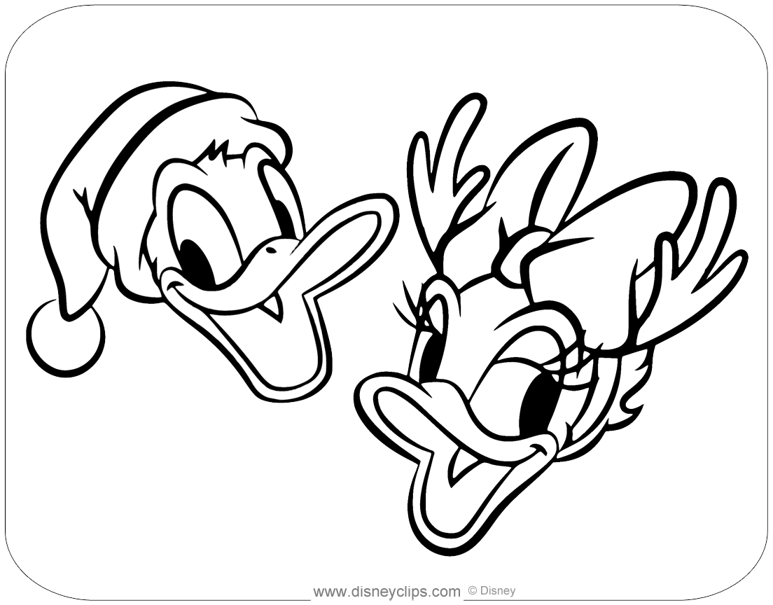 Mickey mouse friends christmas coloring pages