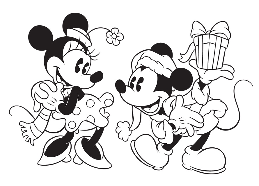 Disney christmas coloring pages