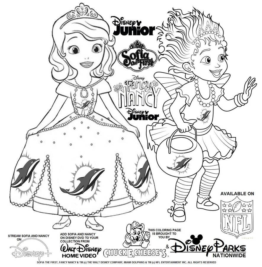 Disney junior nfl miami dolphins coloring page by erikwtk on