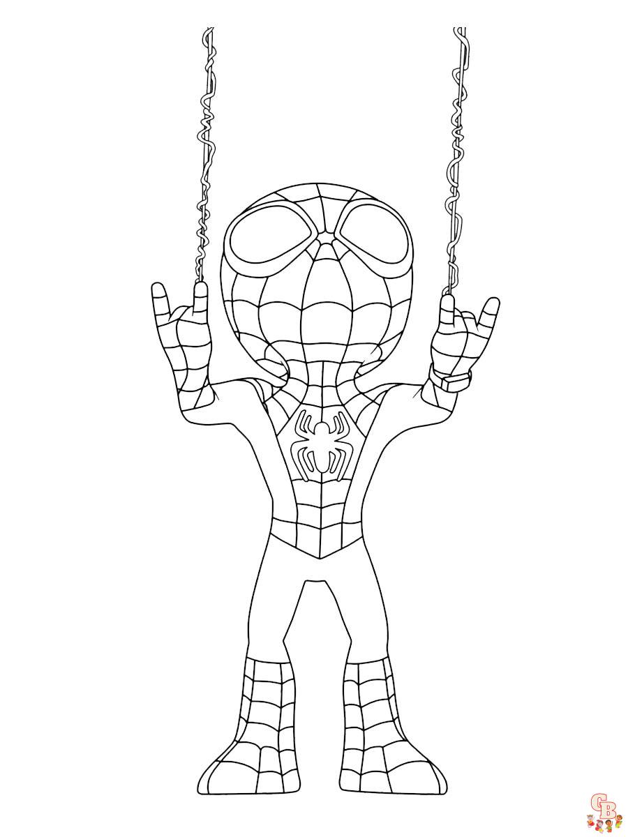 Spidey and his amazing friends coloring pages for kids