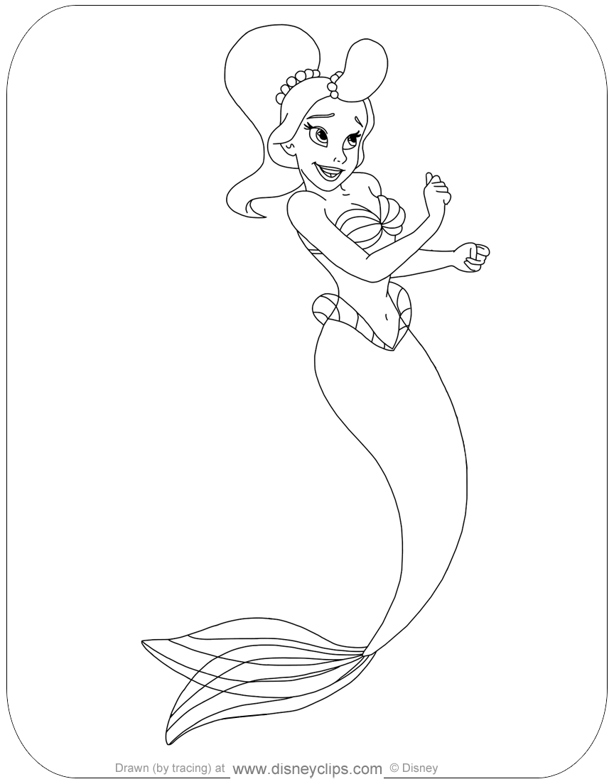 The little mermaid coloring pages