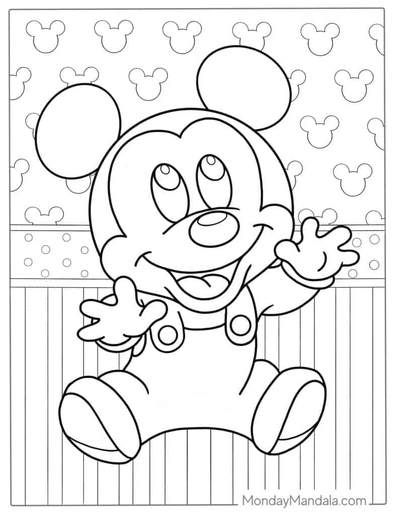 Mickey mouse coloring pages free pdf printables