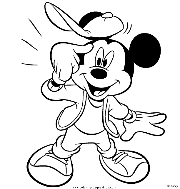 Mickey mouse and minnie coloring pages
