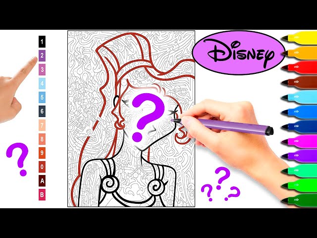 How to color by number disney mystery disney coloring book