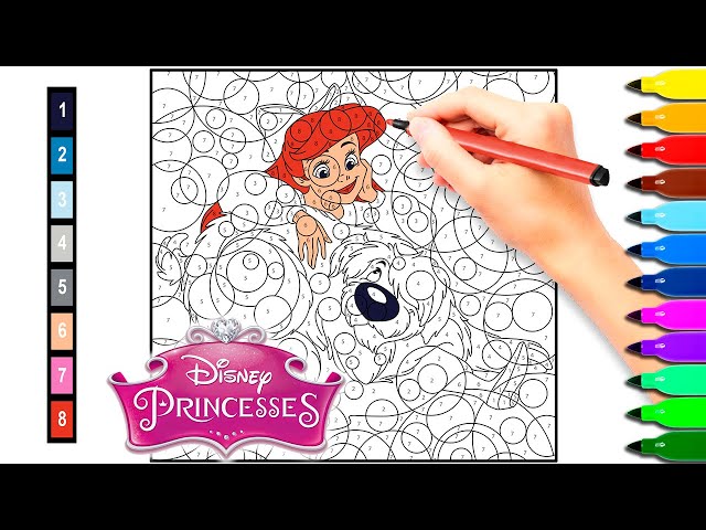 How to color by number mystery disney coloring book