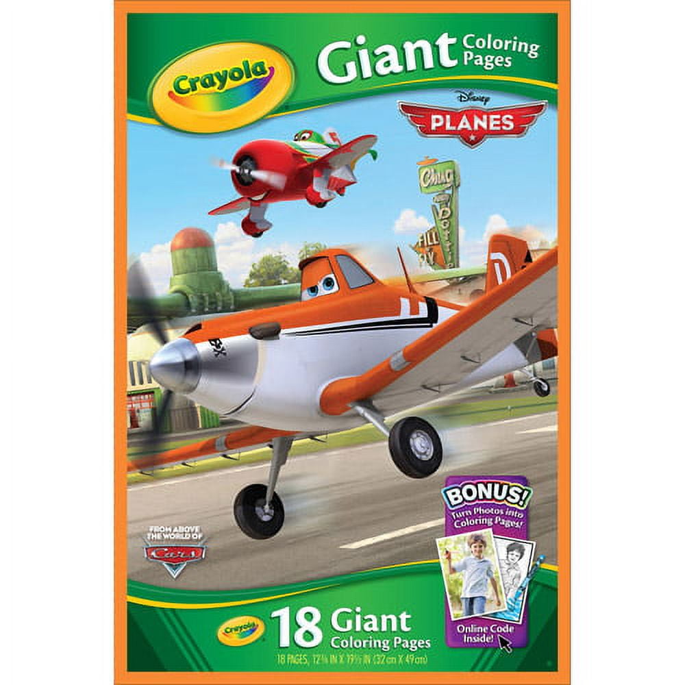 Crayola giant color pages disney planes
