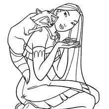 Pocahontas and meeko coloring pages