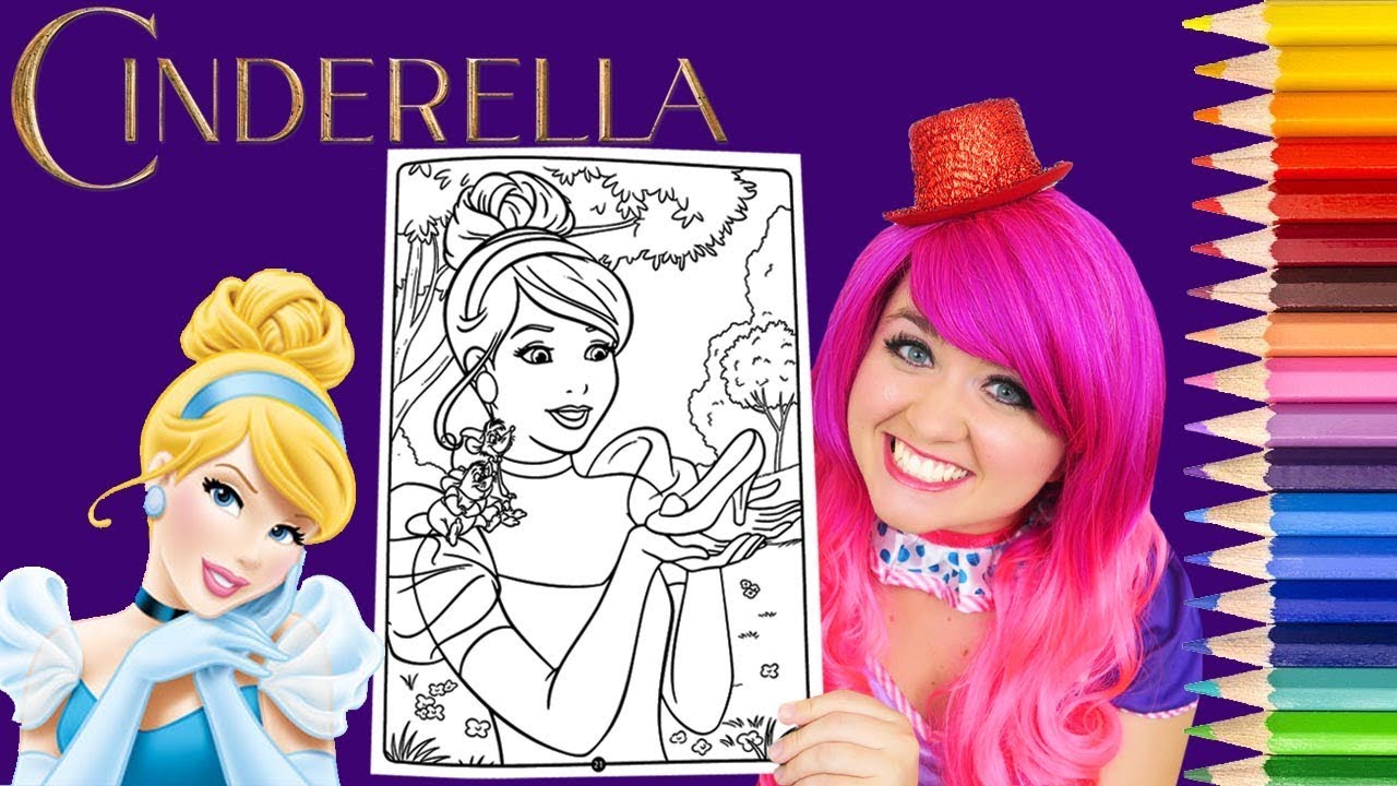 Coloring cinderella disney princess coloring book page prisacolor colored pencil kii the clown