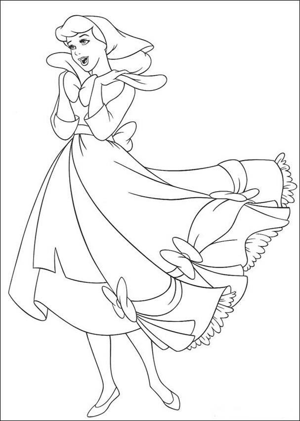 Free printable cinderella coloring pages for kids