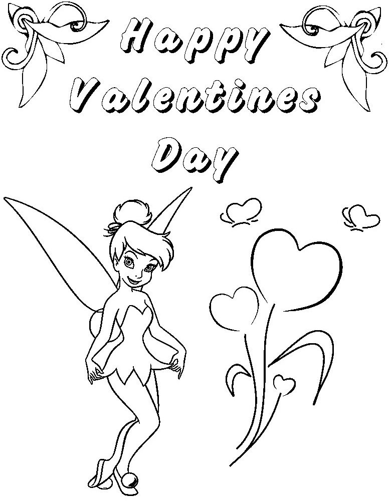 Valentines disney coloring pages