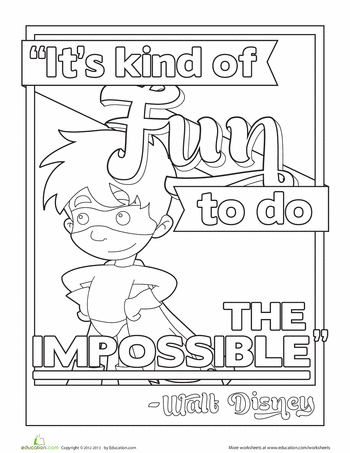 Worksheets walt disney quote walt disney quotes quote coloring pages disney quotes