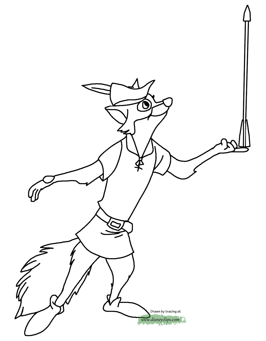 Disneys robin hood coloring pages