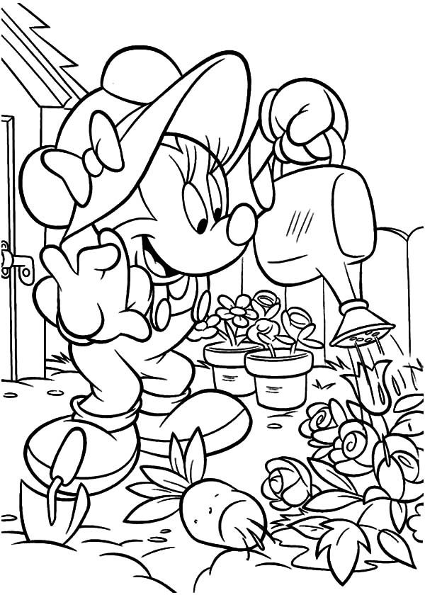 Gardening coloring pages