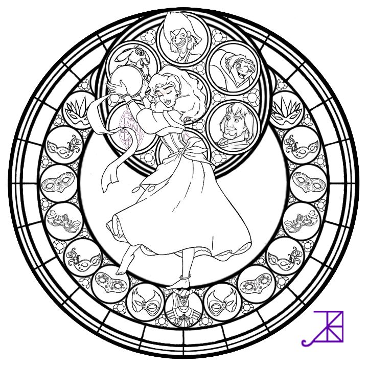 Esmeralda stained glass