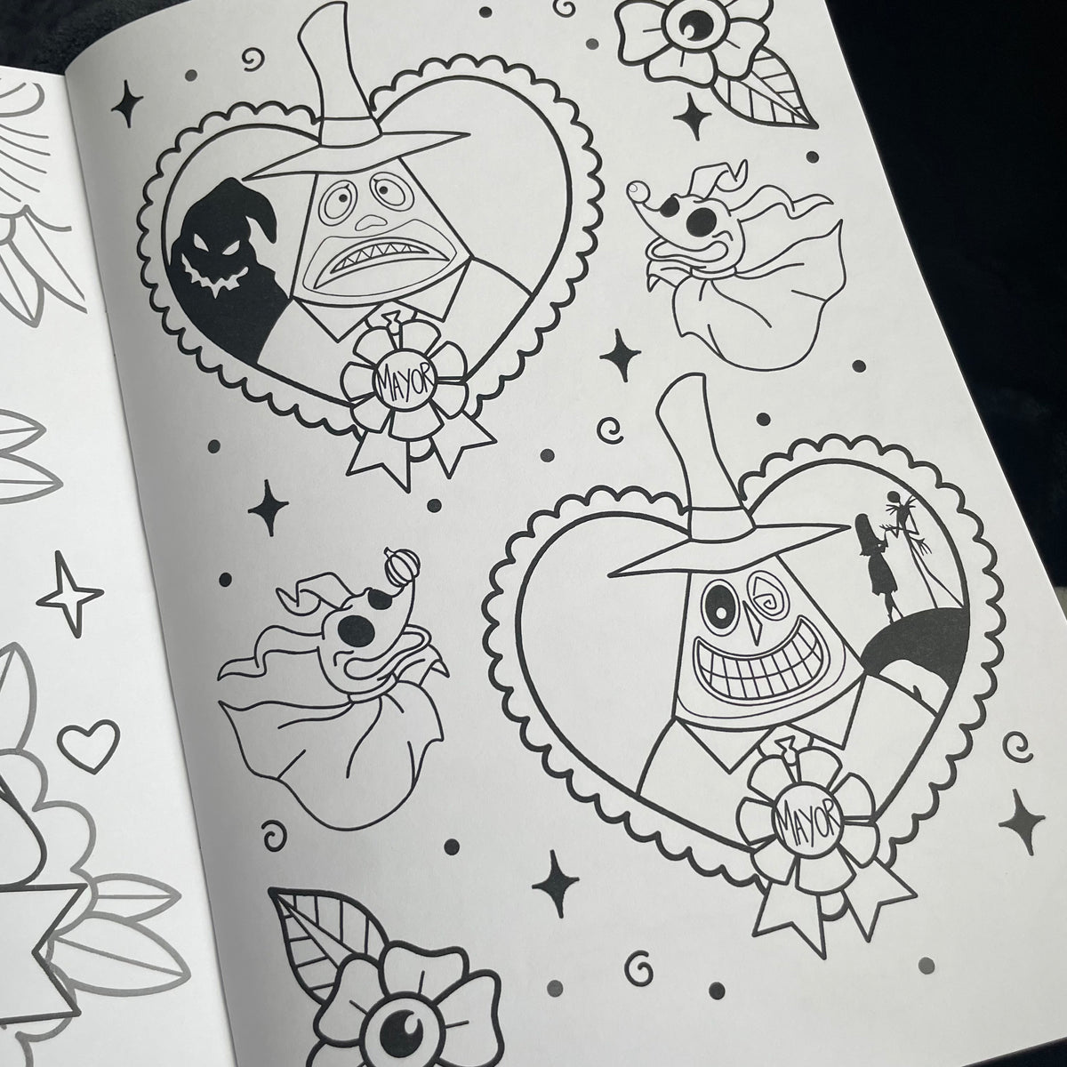 Nbc this is halloween tattoo colouring book â dead inside design