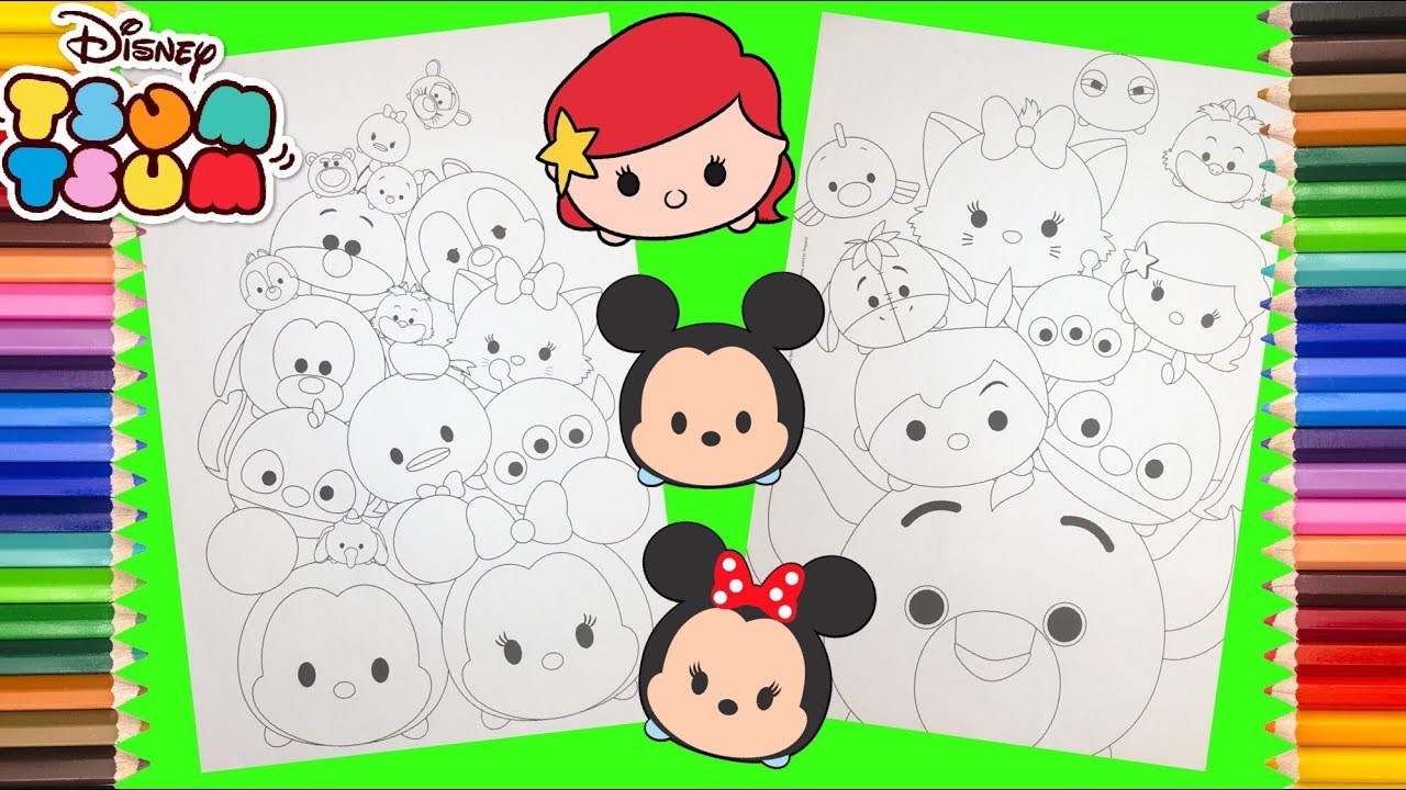Speed coloring disney tsu tsu characters