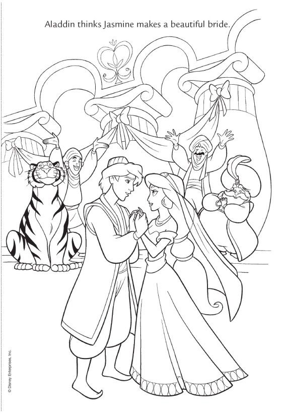 Jasmines wedding disney coloring pages wedding coloring pages cinderella coloring pages