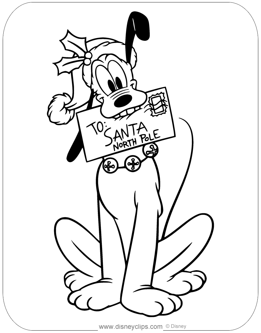 Mickey mouse friends christmas coloring pages