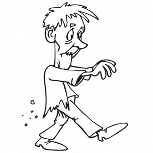 Free zombie drawing to print and color