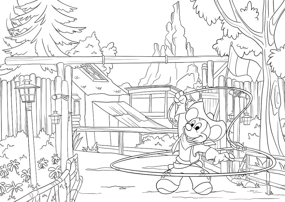 Disneyland parks colouring book books