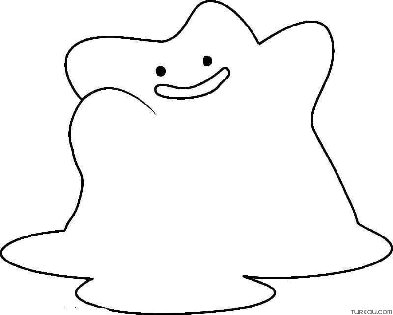 Pokemon ditto coloring page