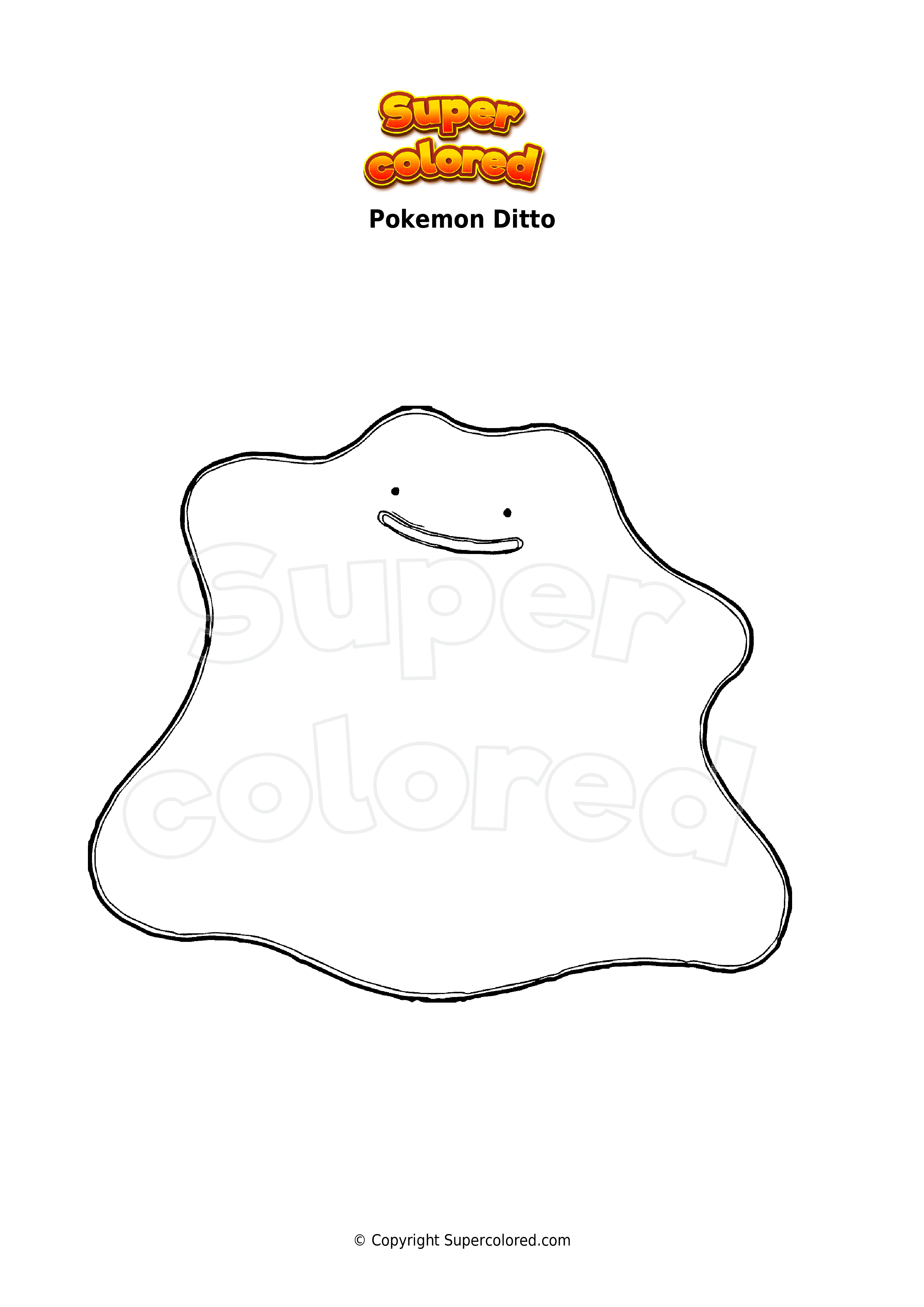 Coloring page pokemon ditto