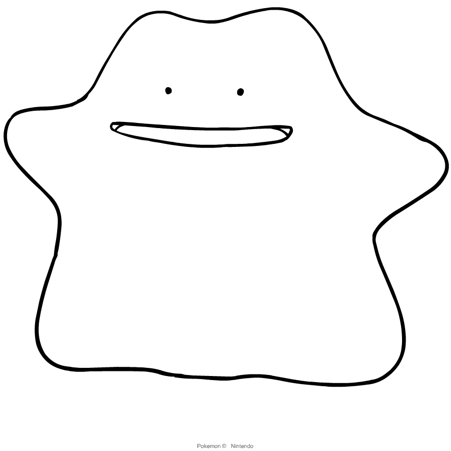 Ditto from pokemon coloring page