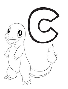 Pokemon alphabet color sheets by purple cannon tpt