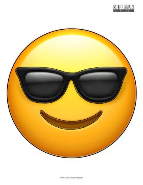 Sunglasses emoji coloring sheet emoji funny emoji funny emoticons
