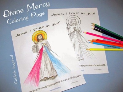 Divine mercy coloring page